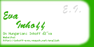 eva inhoff business card